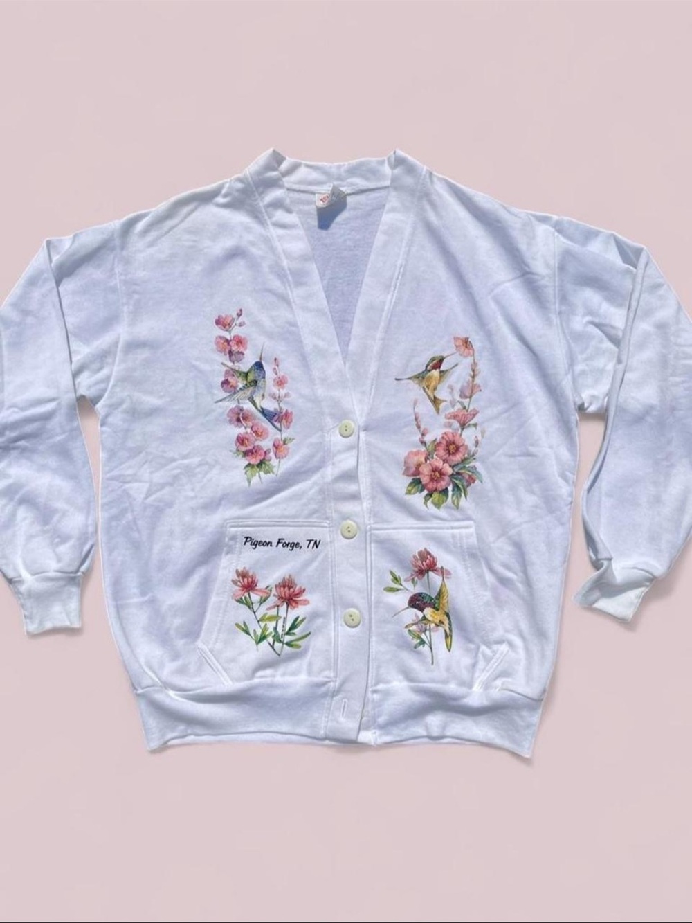 Vintage Floral Pigeon Forge, TN Sweatshirt Cardigan